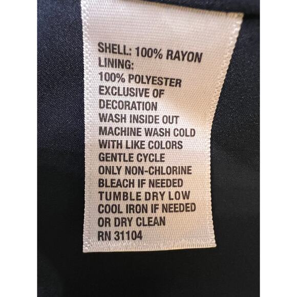 Crown & Ivy Navy Shift Dress 3/4 Sleeve 10 classic preppy Spring Floral chic - Picture 6 of 8